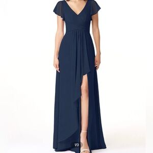 Navy chiffon dress